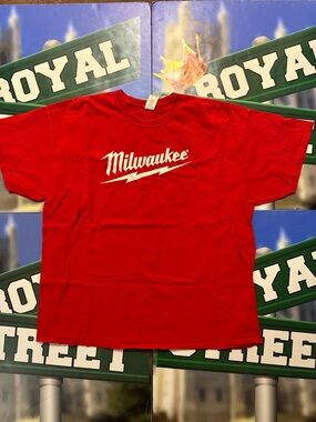 Gildan Red Crewneck T‑Shirt